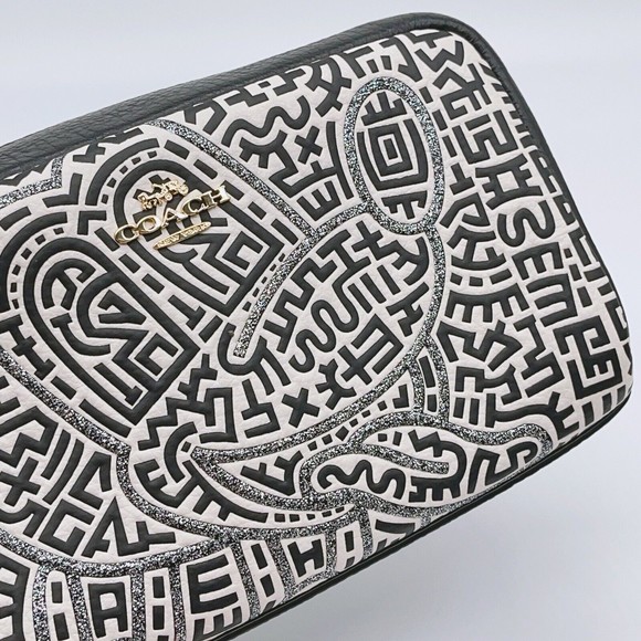 Coach Disney Mickey Mouse X Keith Haring Small Boxy Cosmetic Case C7436 NWT $150 - Picture 5 of 10
